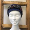 Bonnet bleu navy avec foulard coton