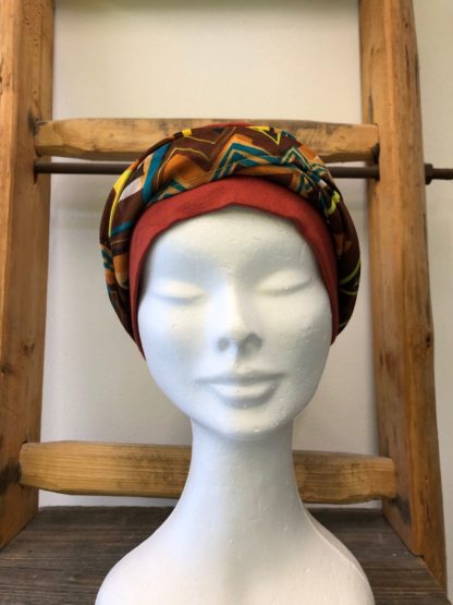 Bonnet  rouille avec foulard – Image 3