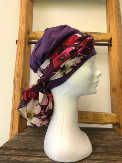 bonnet prune avec foulard – Image 2