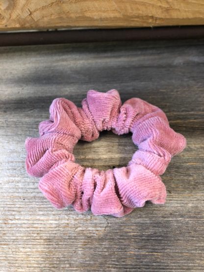 chouchou en velours rose