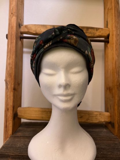 bonnet  gris anthracite avec foulard