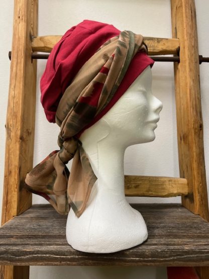 bonnet rouge avec foulard – Bild 2