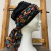 bonnet noir avec foulard – Bild 2