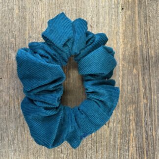 chouchou turquoise velour