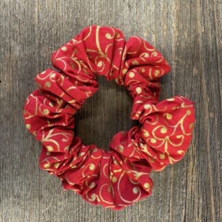 chouchou rouge et doré