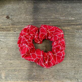 chouchou en coton rouge