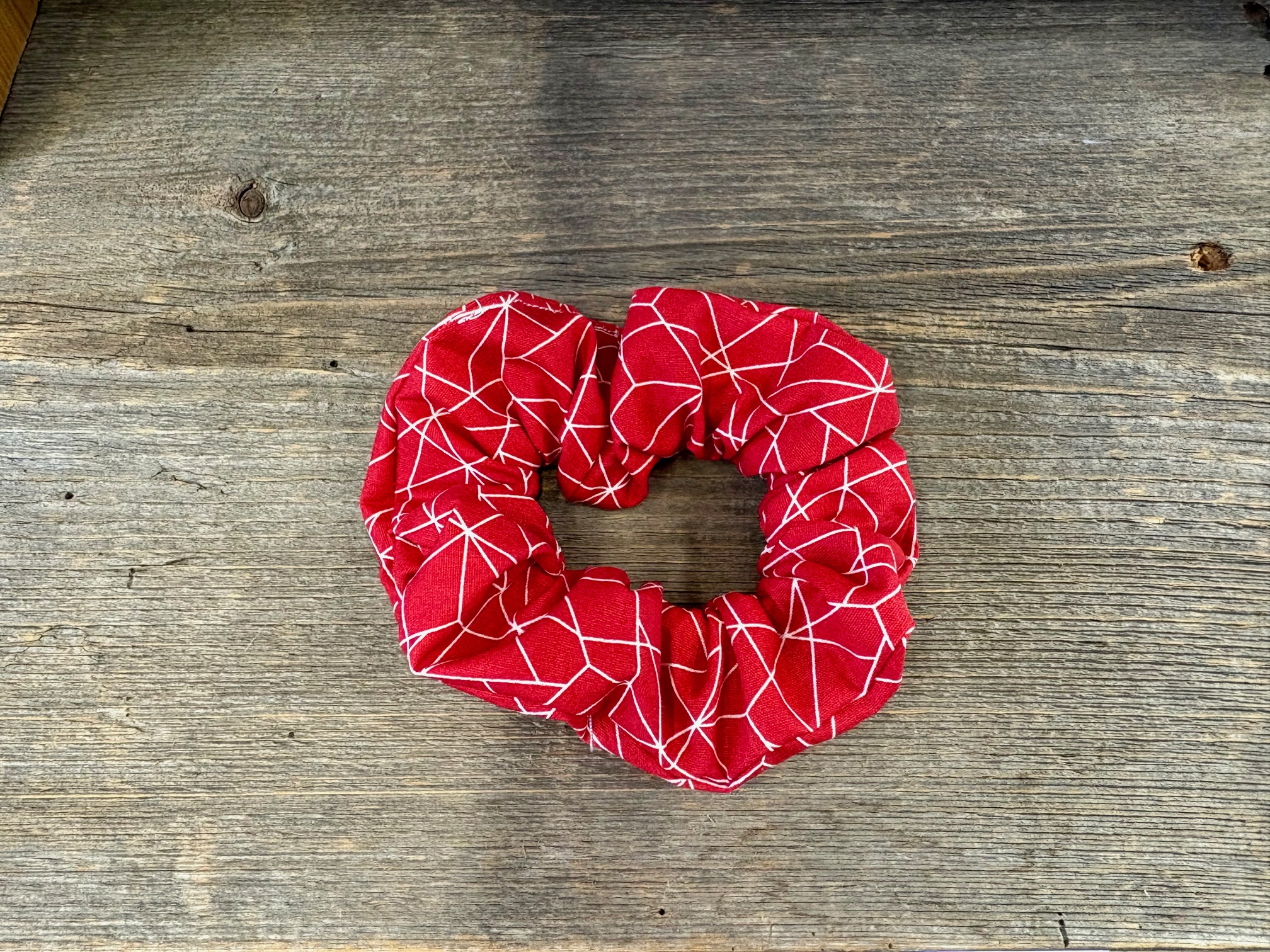 chouchou en coton rouge