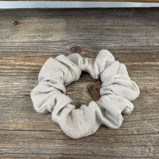 chouchou gris-taupe avec du doré